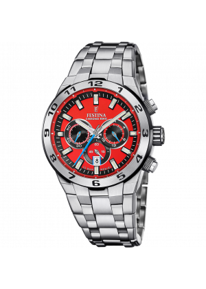 Reloj para hombre festina chrono bike rojo con correa de acero f20670/5