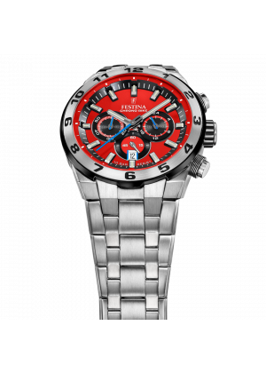 Reloj para hombre festina chrono bike rojo con correa de acero f20670/5