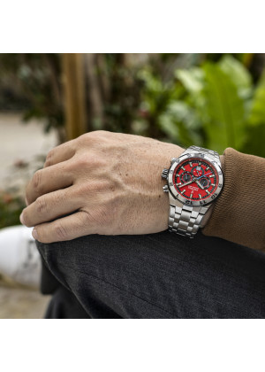 Reloj para hombre festina chrono bike rojo con correa de acero f20670/5