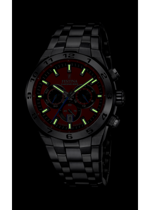 Reloj para hombre festina chrono bike rojo con correa de acero f20670/5