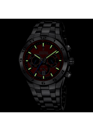 Reloj para hombre festina chrono bike rojo con correa de acero f20670/5