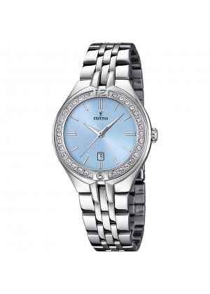 Reloj festina mademoiselle f16867/4 azul correa de acero inoxidable 316l, mujer