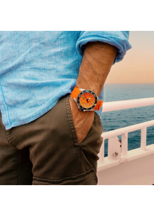 Reloj festina the originals f20664/4 naranja correa de caucho, hombre