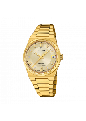  reloj de mujer festina swiss made rivé f20033/2 champagne 